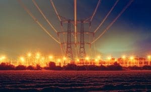 image electricity poles by night