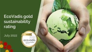 Ecovadis gold sustainability rating
